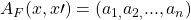 A_F(x,x\prime)=(a_{1,}a_{2,}...,a_n)